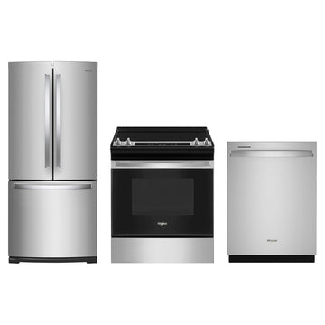 Combo Cuisine 3 Pièces – Réfrigérateur 30", Cuisinière sans dos et Lave-Vaisselle