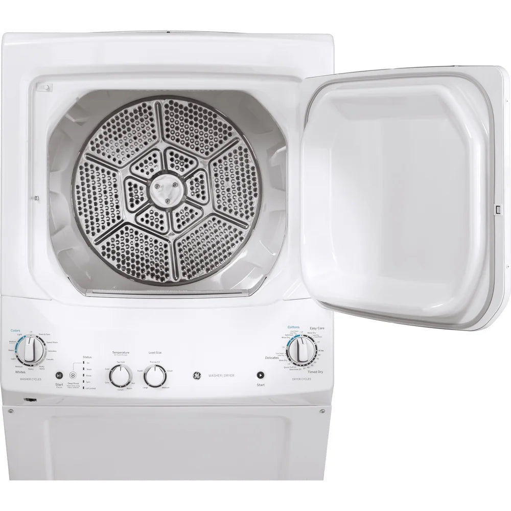 Laveuse-sécheuse superposée électrique 24" - GUD24ESMMWW - GE - Tel Quel