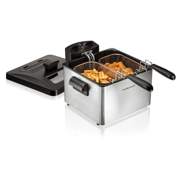 Friteuse Double Basket Deep Fryer with Extra Basket 4.5L - 35035C - HAMILTON BEACH