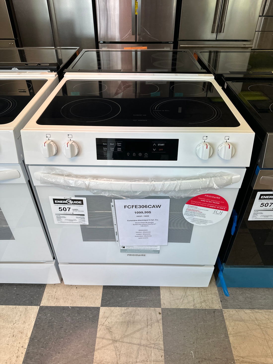 Cuisinière électrique 30" - FCFE306CAW - Frigidaire - Boîte ouverte