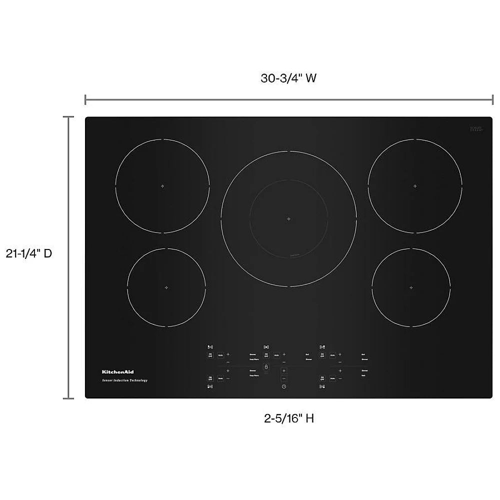 Table de cuisson induction 30'' - KCIG550JBL - KitchenAid - Neuf