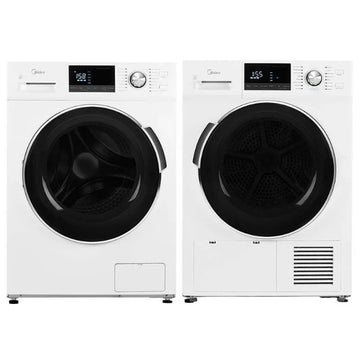 Ensemble laveuse-sécheuse frontale 24'' - Midea - MLH27N5AWWC & MLE27N5AWWC - Boîte ouverte