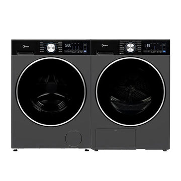 Ensemble laveuse-sécheuse ventless 24'' - Midea - MLHW31S2BBG & MLHE31S2BBG - Boite ouverte