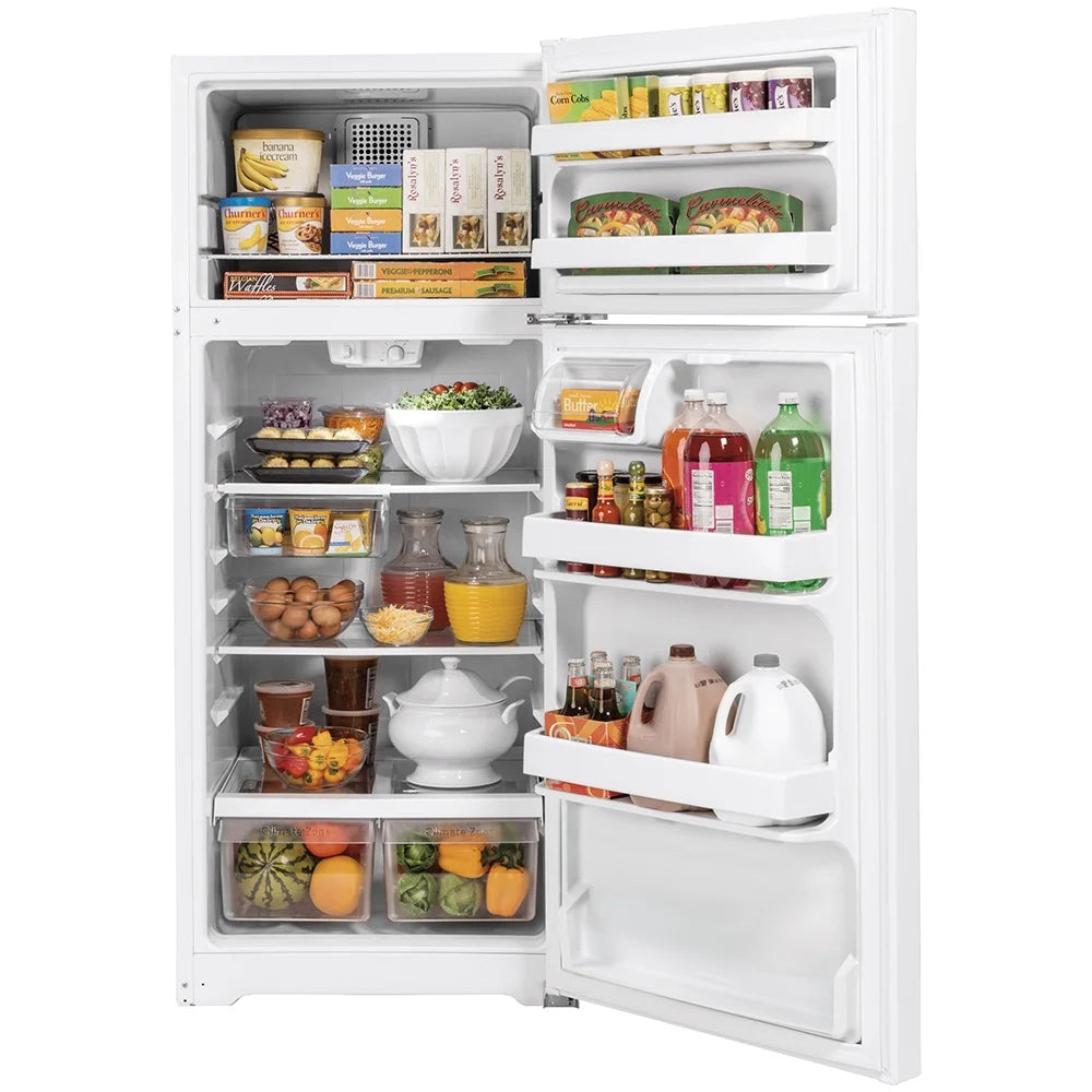 Réfrigérateur à congélateur supérieur 28" - GTE17GTNRWW - GE - Boîte ouverte