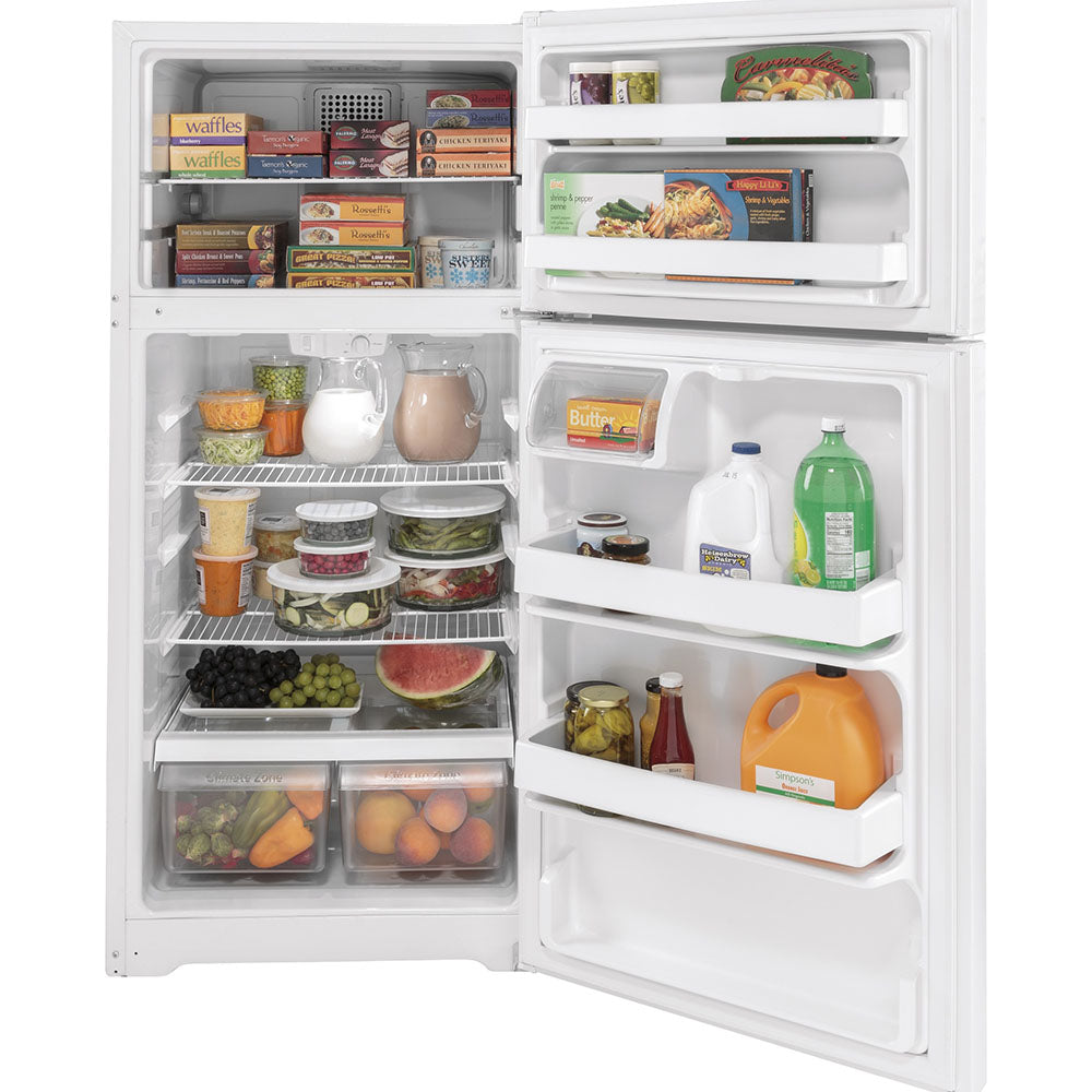 Réfrigérateur à congélateur supérieur 28" - GTE16DTNRWW - GE - Tel Quel